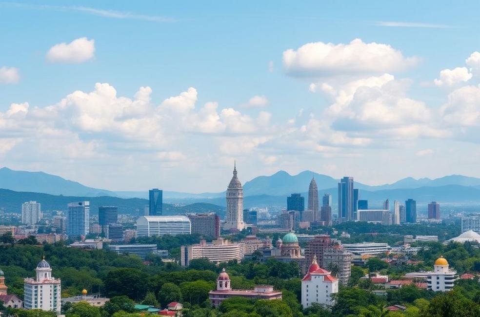 Vista panorâmica de Belo Horizonte, destacando a arquitetura e a cultura vibrante da cidade.