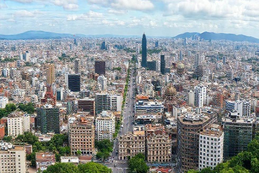 Vista panorâmica do centro da cidade de São Paulo, destacando sua arquitetura variada.