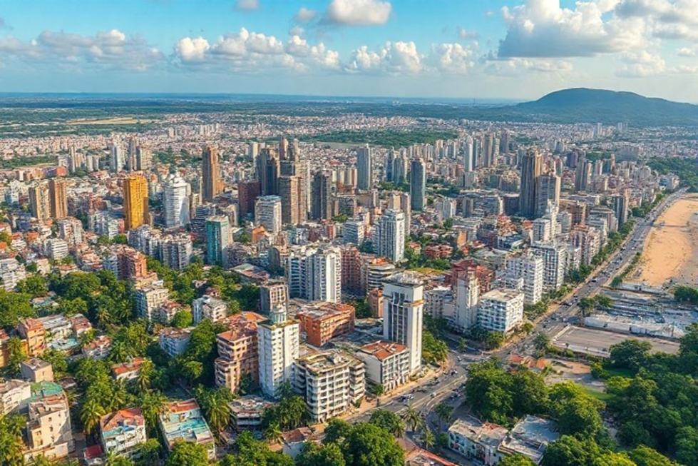 Vista panorâmica de Fortaleza, destacando o mercado imobiliário.
