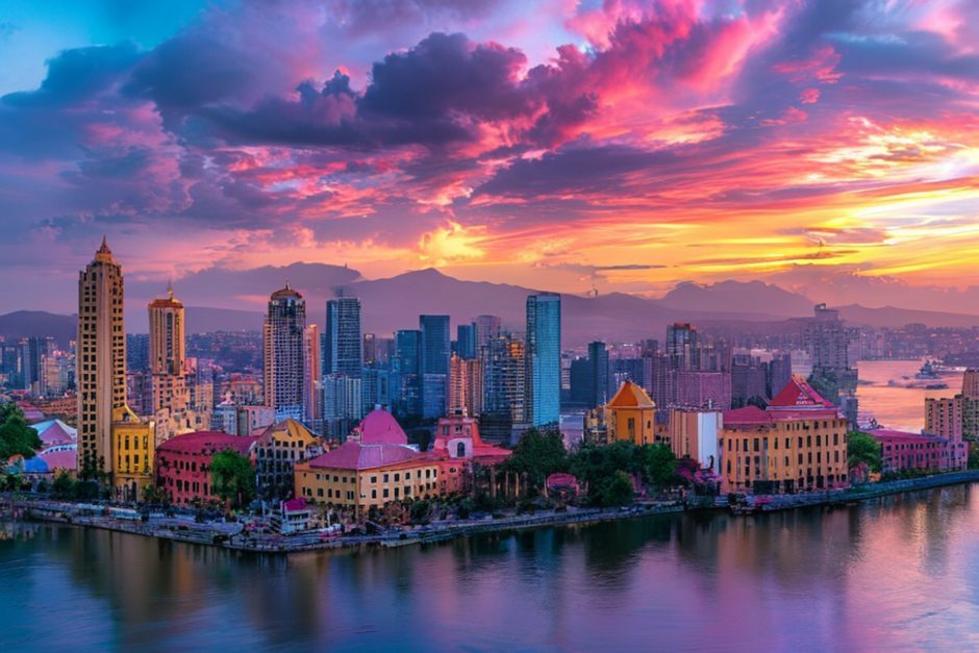 Imagem panorâmica do horizonte de Salvador, destacando sua beleza e marcos icônicos.