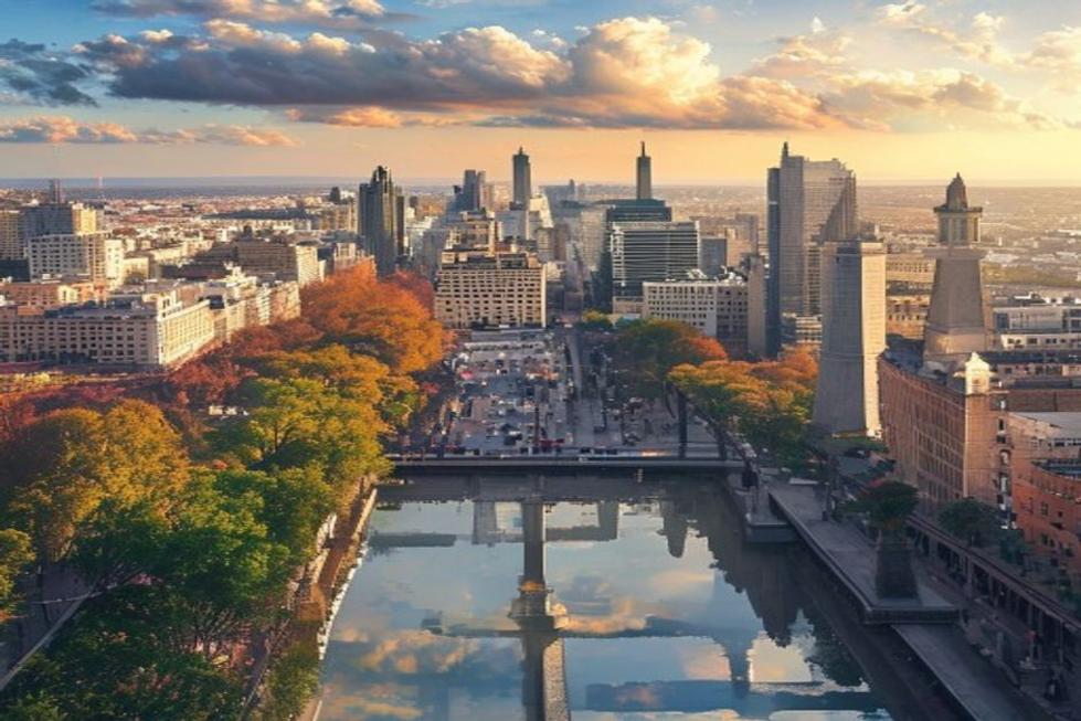 Vista de Buenos Aires com o Obelisco e a Plaza de Mayo visíveis.
